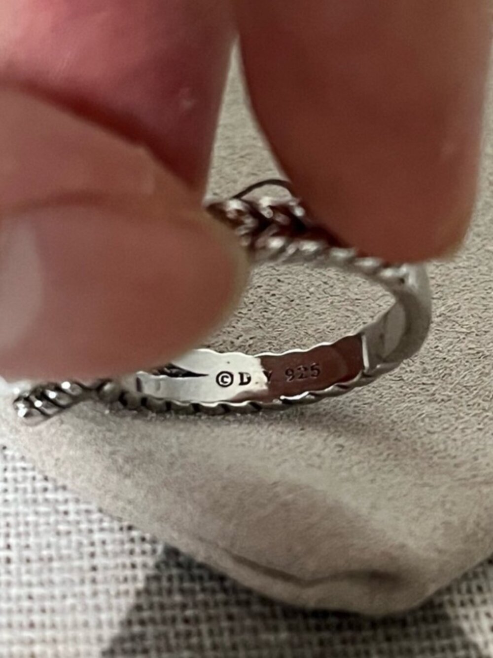 David Yurman Silver Ring with White Pearl sz7 - Picture 4 of 5